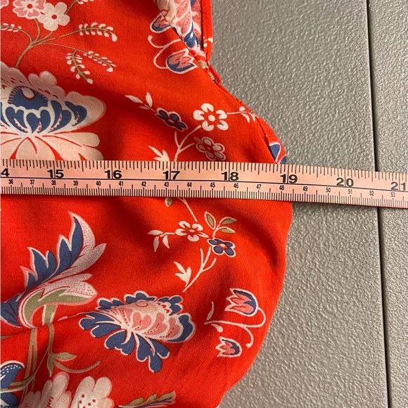 Loft Women’s Size Medium Summer Midi Floral Dress Ruffle Sleeve good condition - Picture 12 of 14